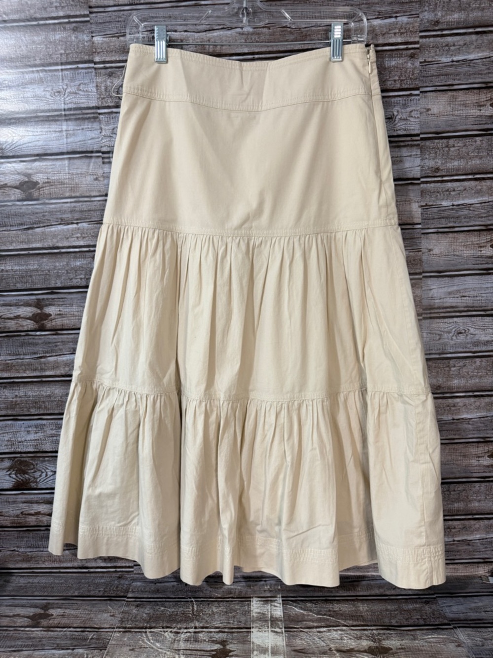 Veronica Beard Tiered A Line Skirt with belt Size Small